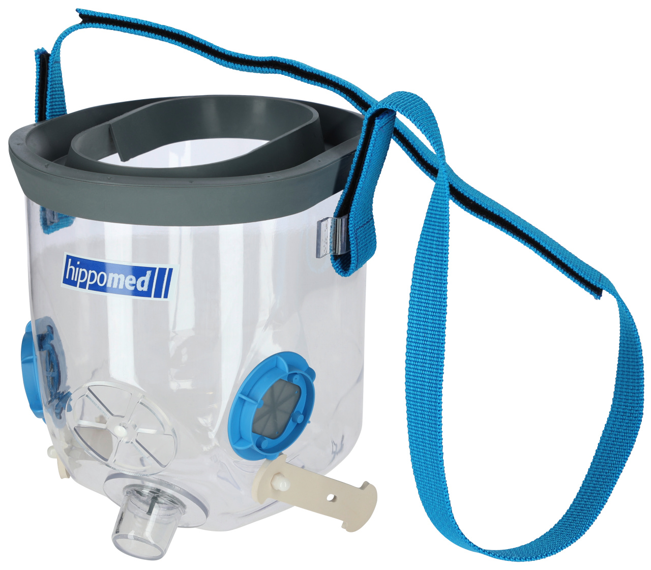 Atemmaske Gr. WARMBLUT komplett mit Zubehör für Hippomed Ultraschall-Inhalator Air One FLEX