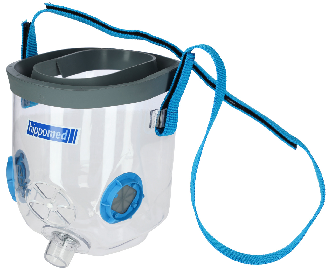 Atemmaske Gr. WARMBLUT komplett mit Zubehör für Hippomed Ultraschall-Inhalator Air One 