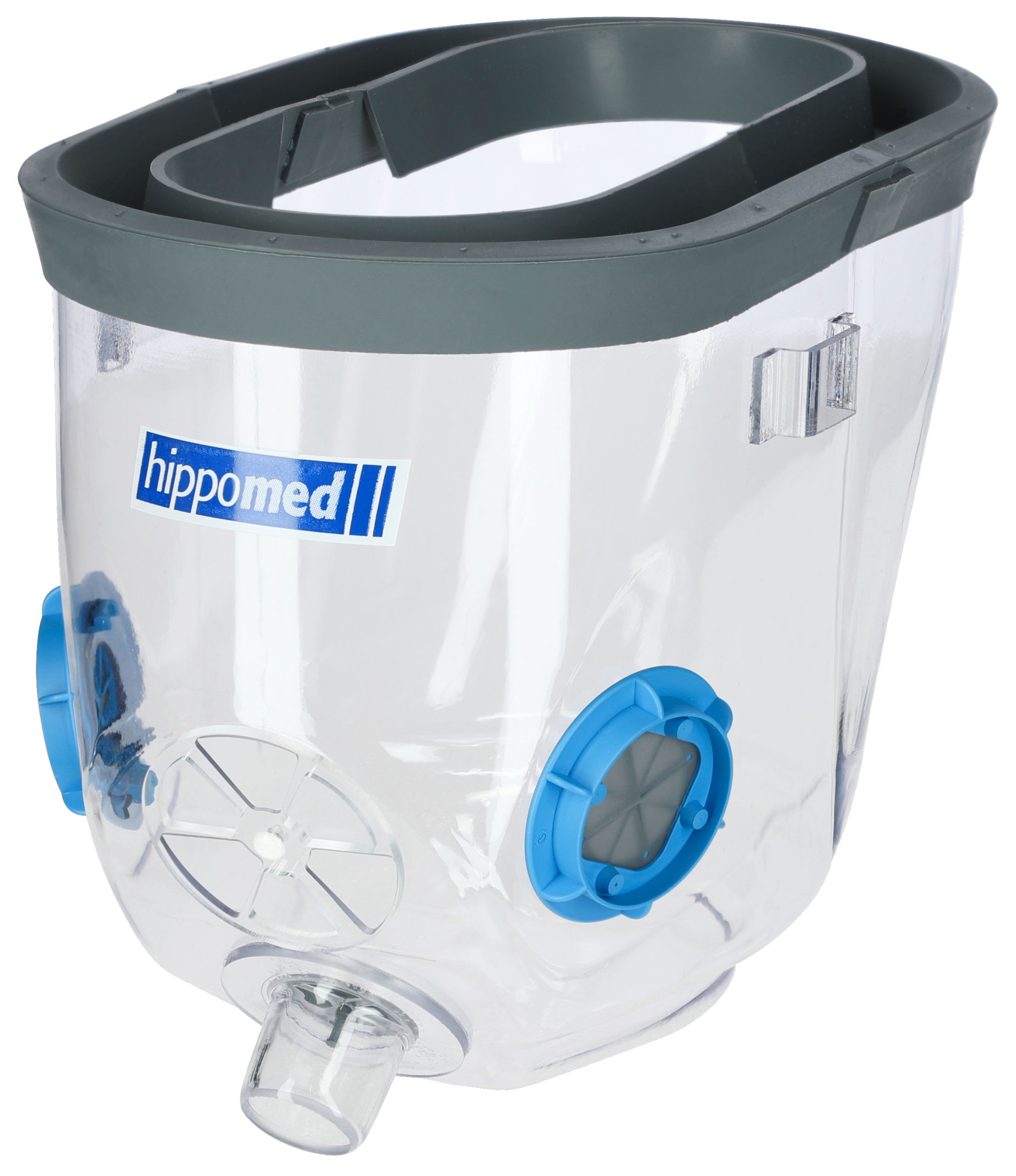 Atemmaske Gr. WARMBLUT komplett mit Zubehör für Hippomed Ultraschall-Inhalator Air One Flex 